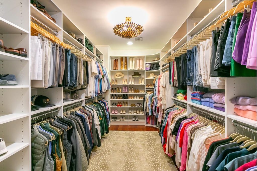 Walk in white closet